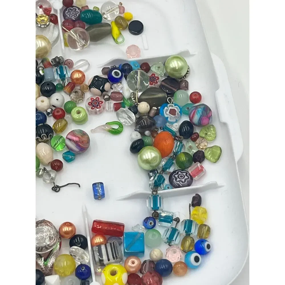 One Pound Mix of Assorted Glass Beads for Jewelry Making, Craft, Repurpose LOT 3